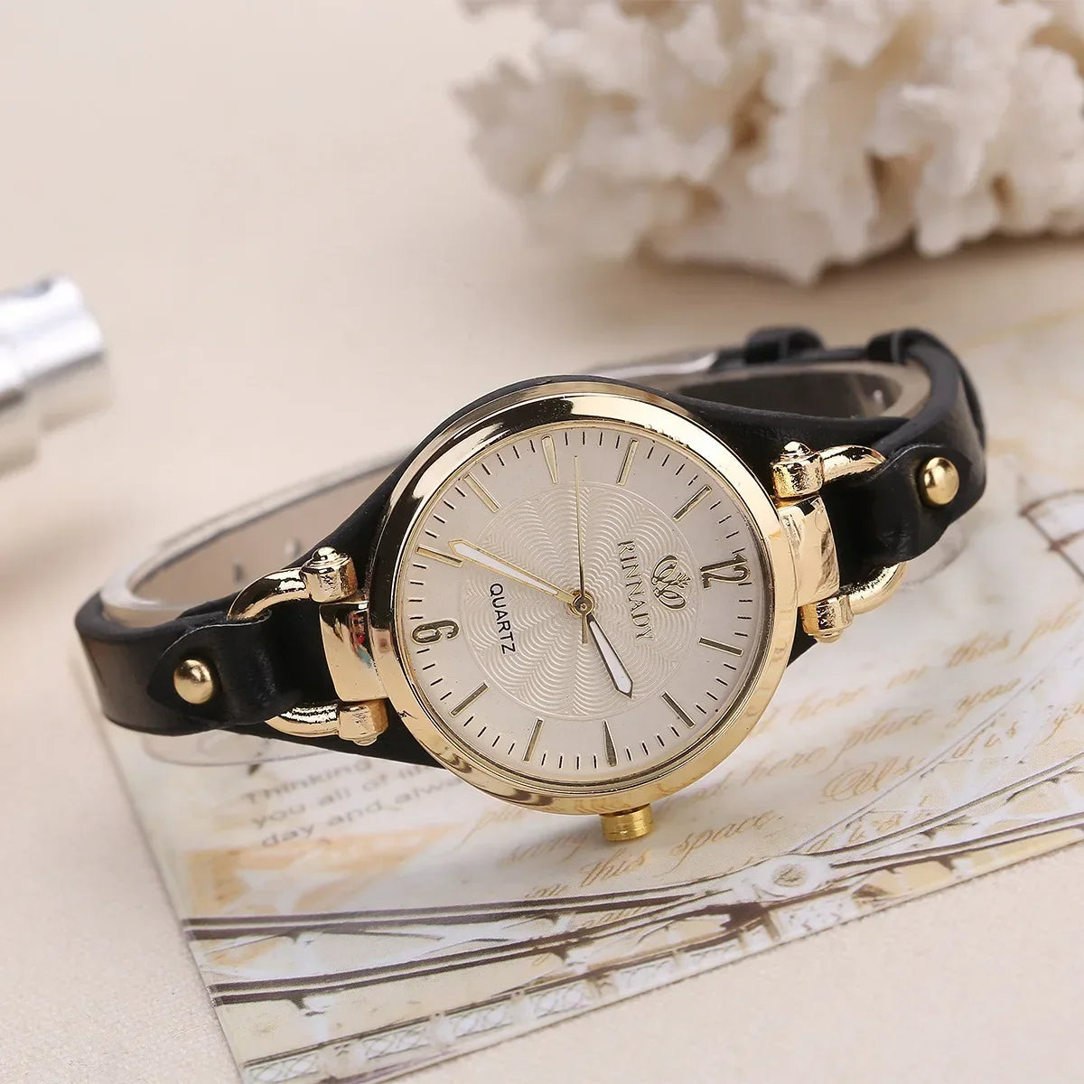 BOWERY LEATHER TIMEPIECE