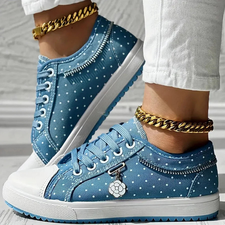 Caro – Floral Lace Embroidered Sneakers