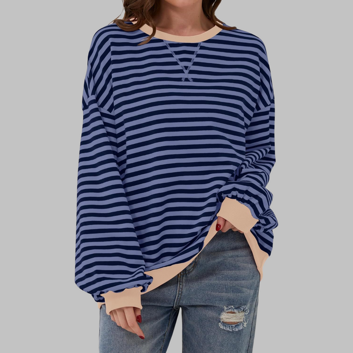 Lena – Striped Long Sleeve Casual Sweatshirt
