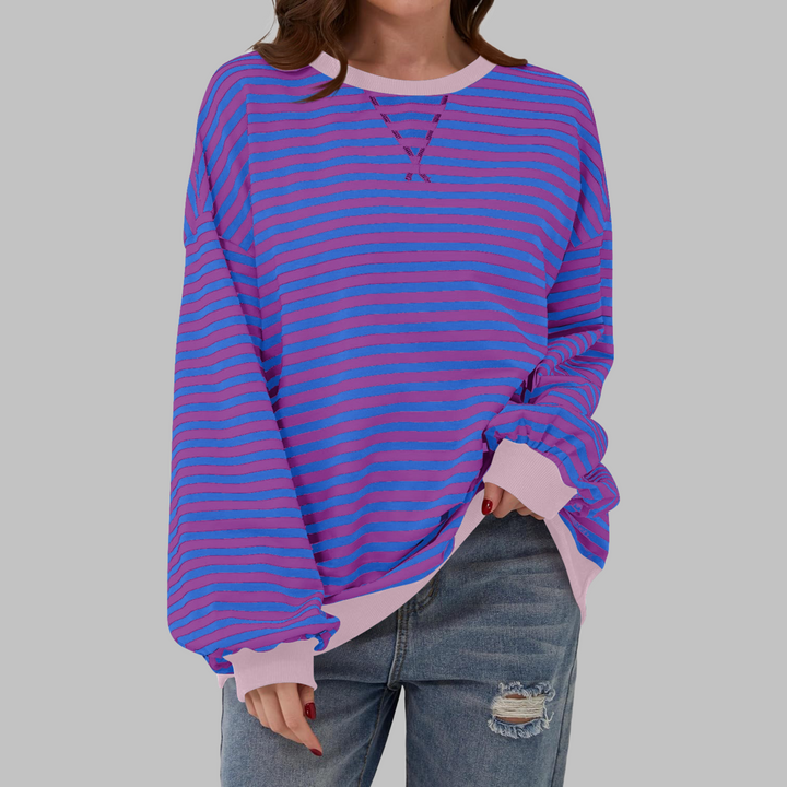 Lena – Striped Long Sleeve Casual Sweatshirt