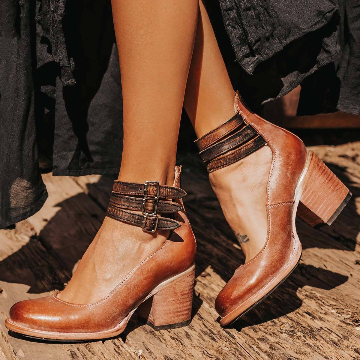 Dorothy | Buckle Strap Block Heels