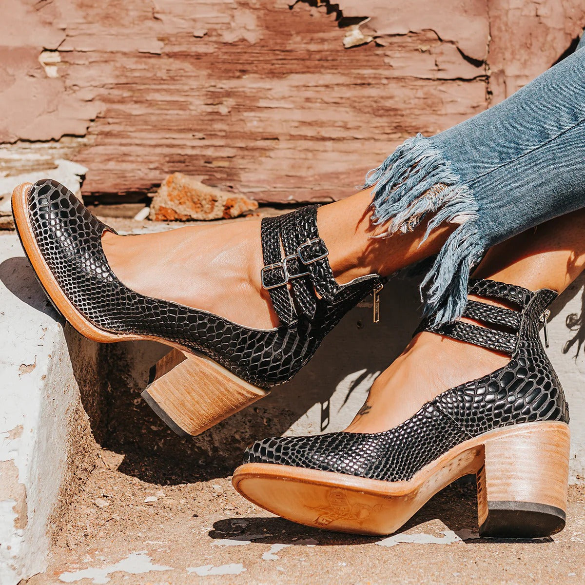 Dorothy | Buckle Strap Block Heels