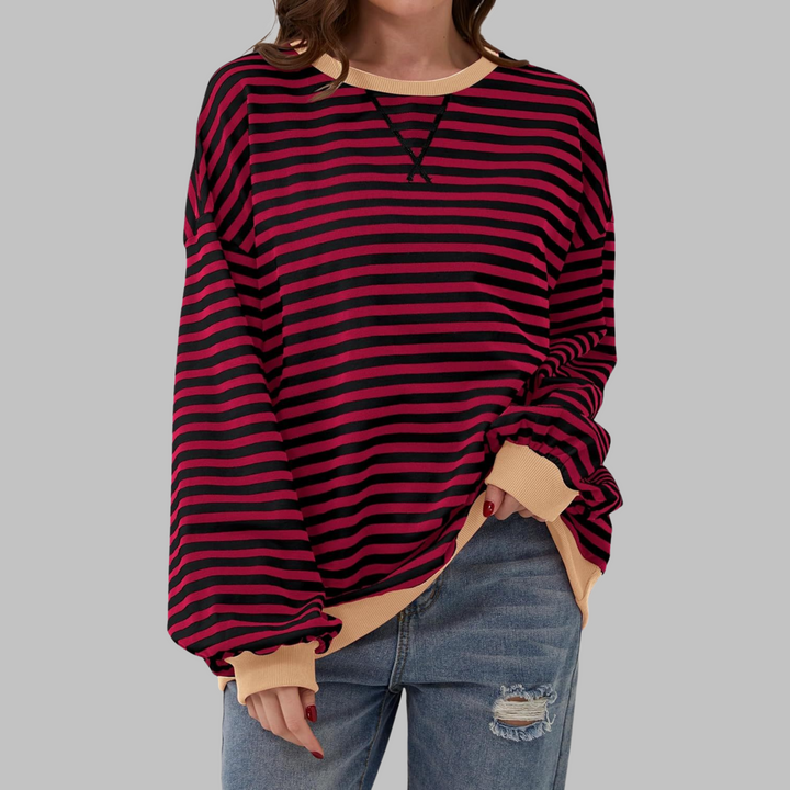 Lena – Striped Long Sleeve Casual Sweatshirt