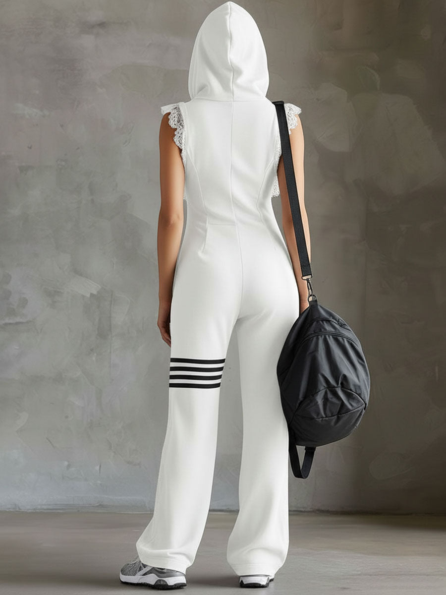 Reese – Sleeveless Hooded Athletic Jumpsuit