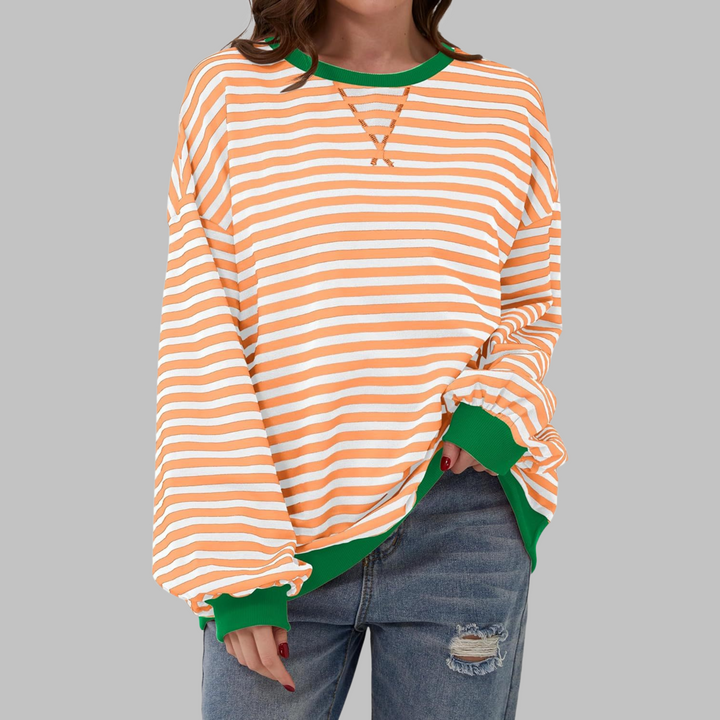 Lena – Striped Long Sleeve Casual Sweatshirt