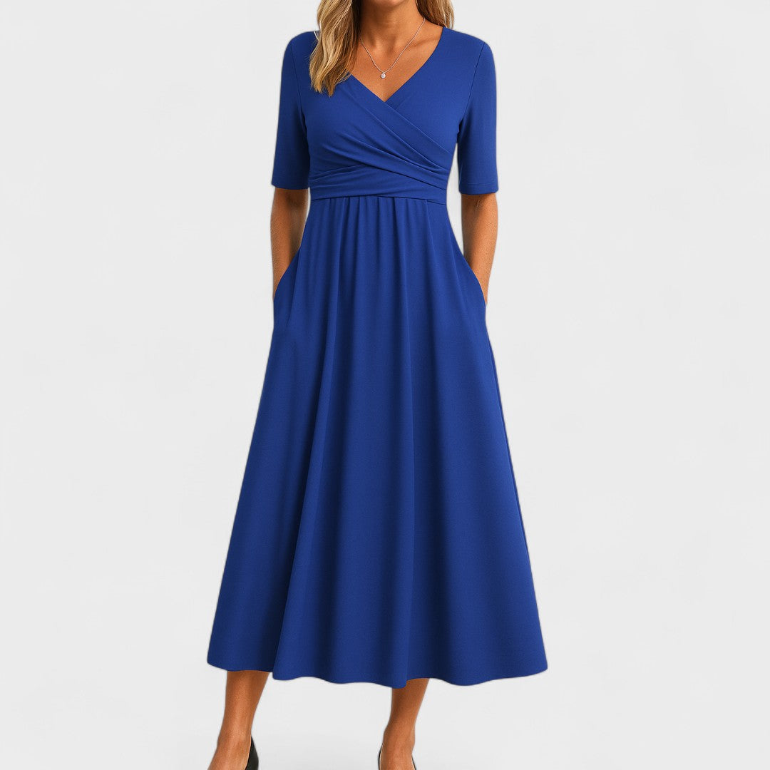 Vivienne – Wrap Bodice Midi Dress