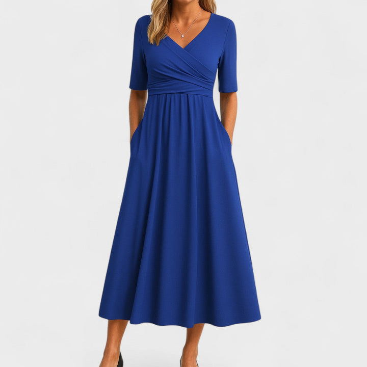 Vivienne – Wrap Bodice Midi Dress