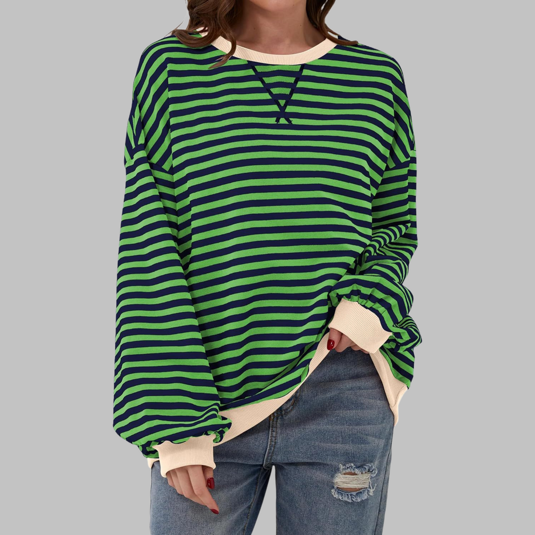 Lena – Striped Long Sleeve Casual Sweatshirt
