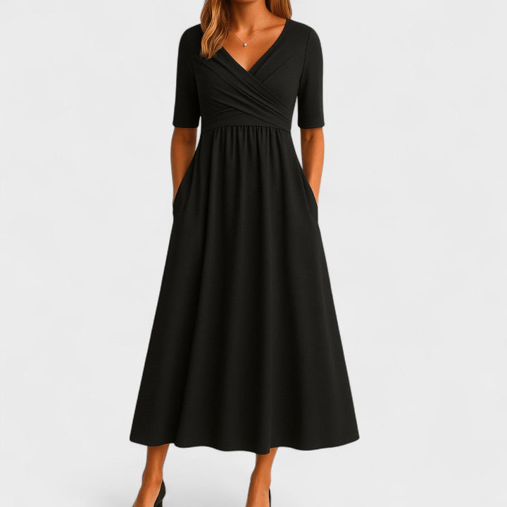 Vivienne – Wrap Bodice Midi Dress