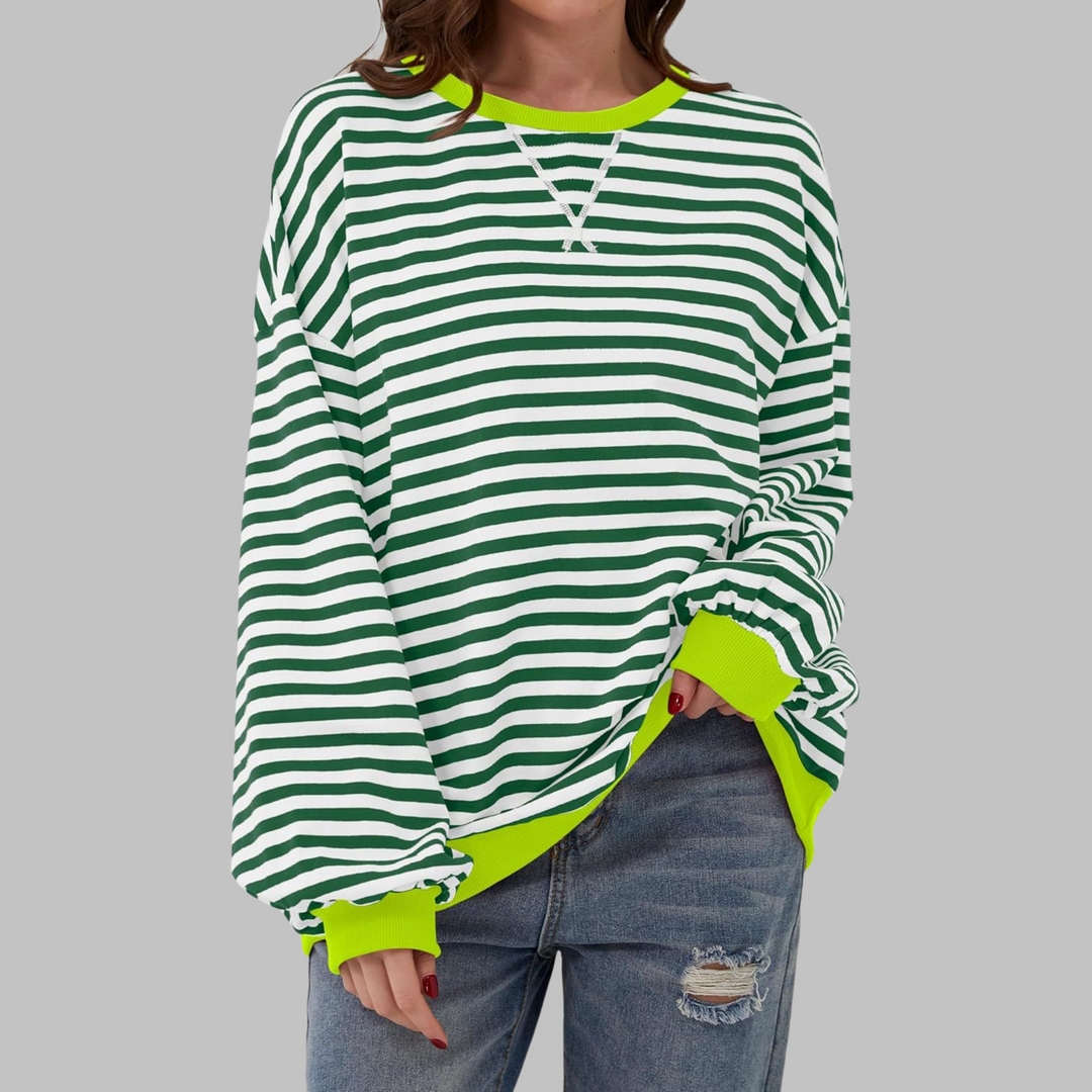 Lena – Striped Long Sleeve Casual Sweatshirt