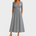 Vivienne – Wrap Bodice Midi Dress