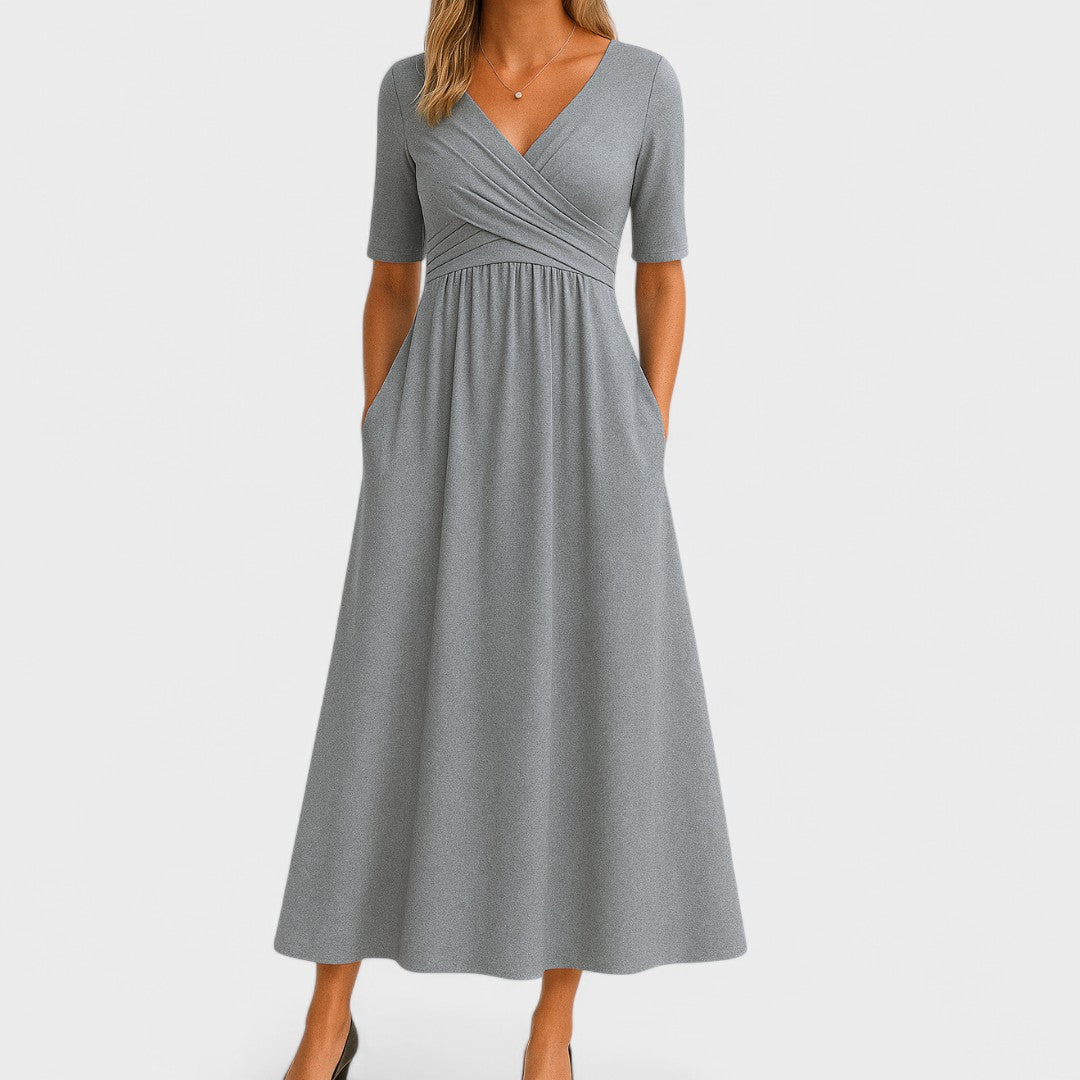 Vivienne – Wrap Bodice Midi Dress