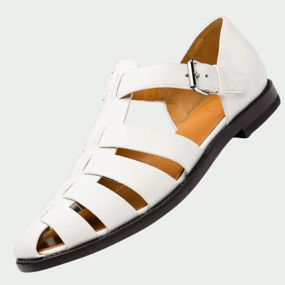 Clara – Woven Leather Fisherman Sandals