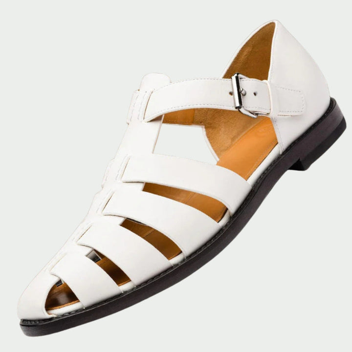 Clara – Woven Leather Fisherman Sandals