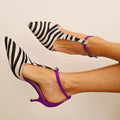 Sharon | Bold Zebra Print Stiletto Heels