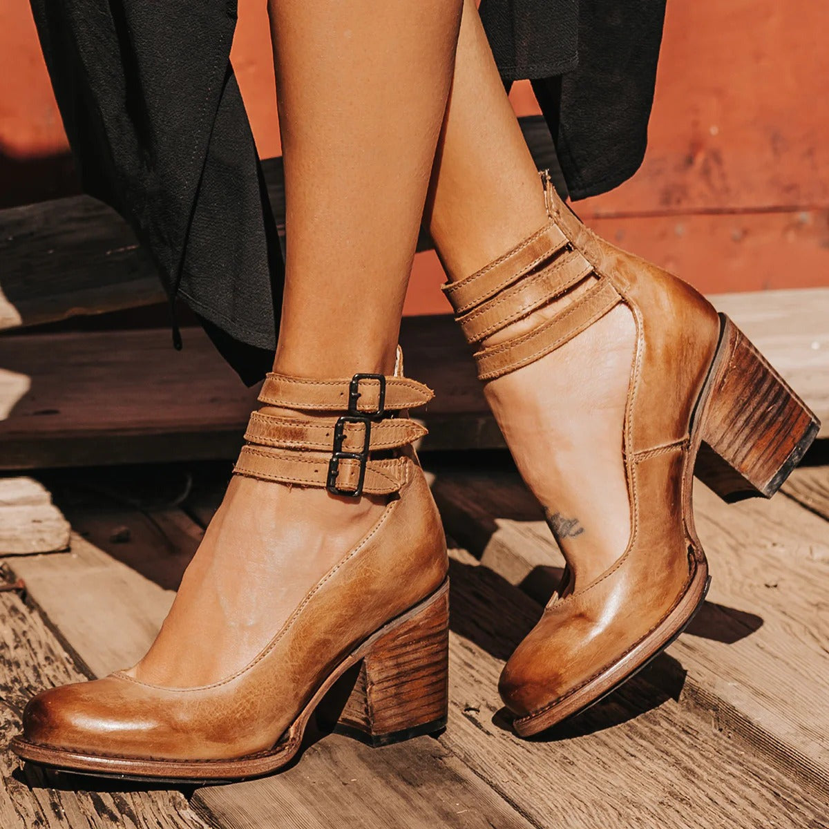 Dorothy | Buckle Strap Block Heels