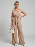 Leonora | Simple V Neck Strap Short Top Wide-leg Pants Sets