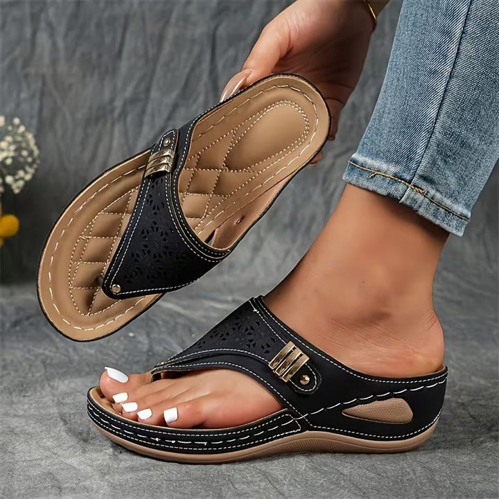 Emma – Orthopedic Wedge Flip Flop Sandals