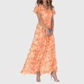 Serena – Floral Maxi Dress with Flutter Sleeves