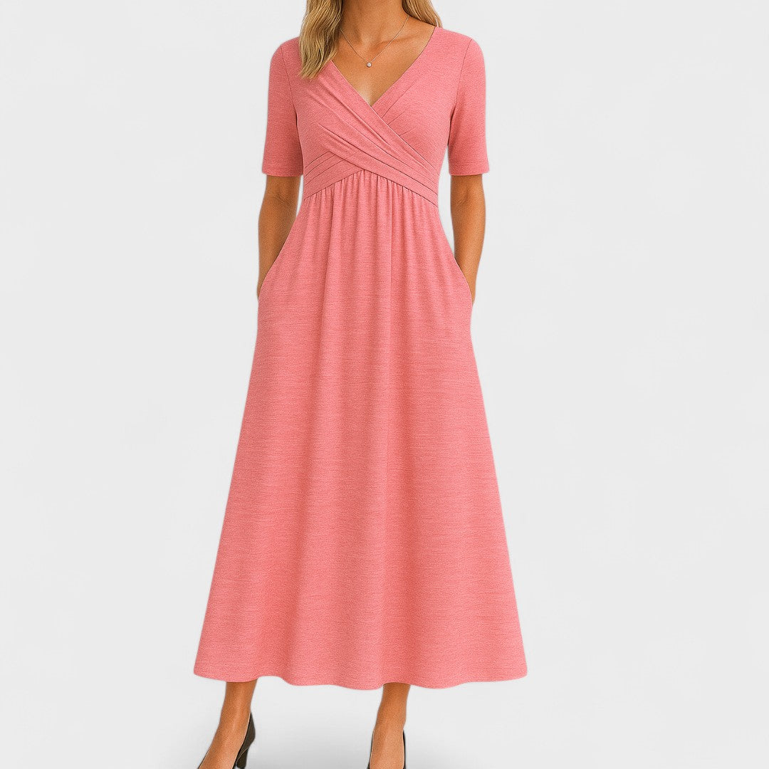 Vivienne – Wrap Bodice Midi Dress