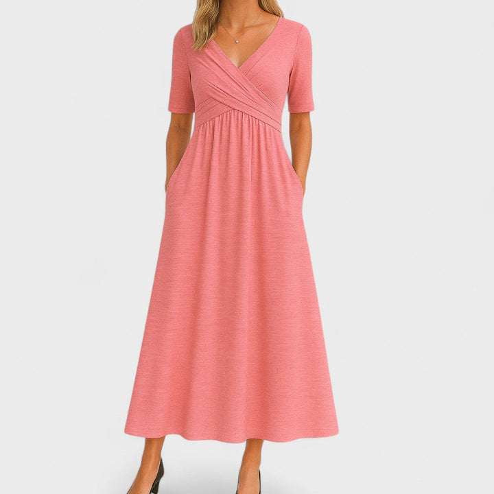 Vivienne – Wrap Bodice Midi Dress