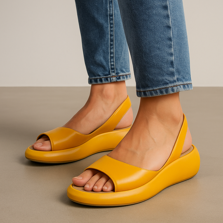Vera – Open-Toe Wedge Sandals with Cushioned Support