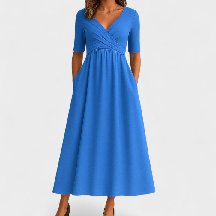 Vivienne – Wrap Bodice Midi Dress
