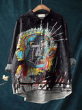 Kylie | Vintage Abstract Figure Painting Art Print Casual  Shirt