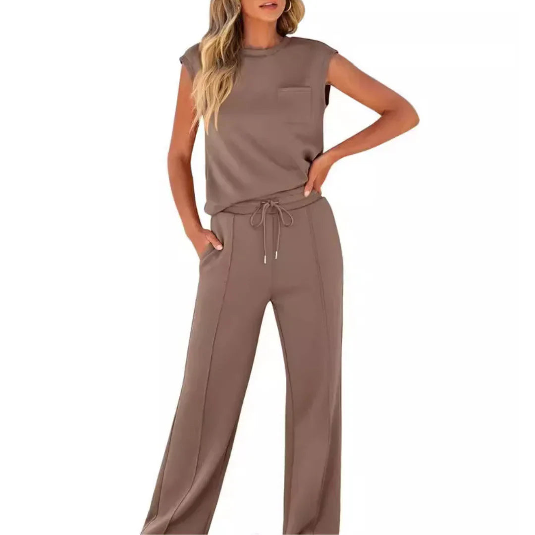 Mara – Sleeveless Top and Wide Leg Pants Set