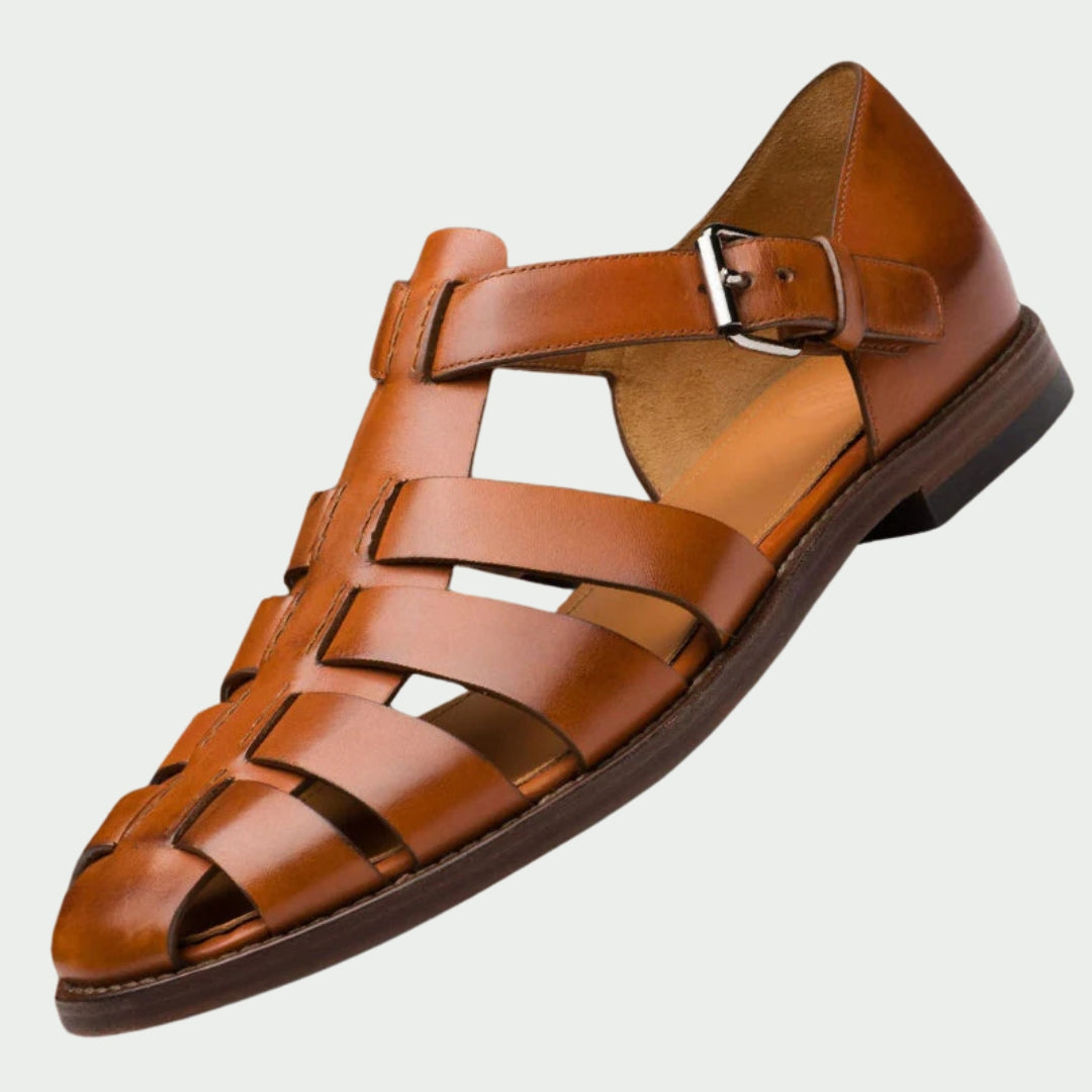 Clara – Woven Leather Fisherman Sandals