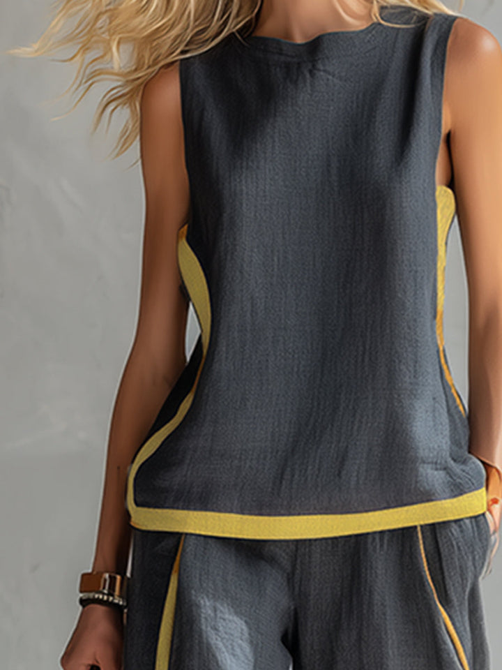 Marlene – Wide Leg Linen Two-Piece Set