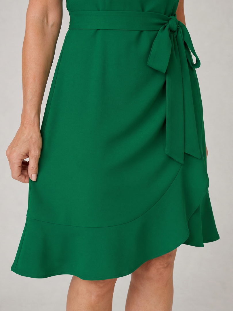 Ruosa | Short Puff Sleeve Side Tie Detail Mini Dress