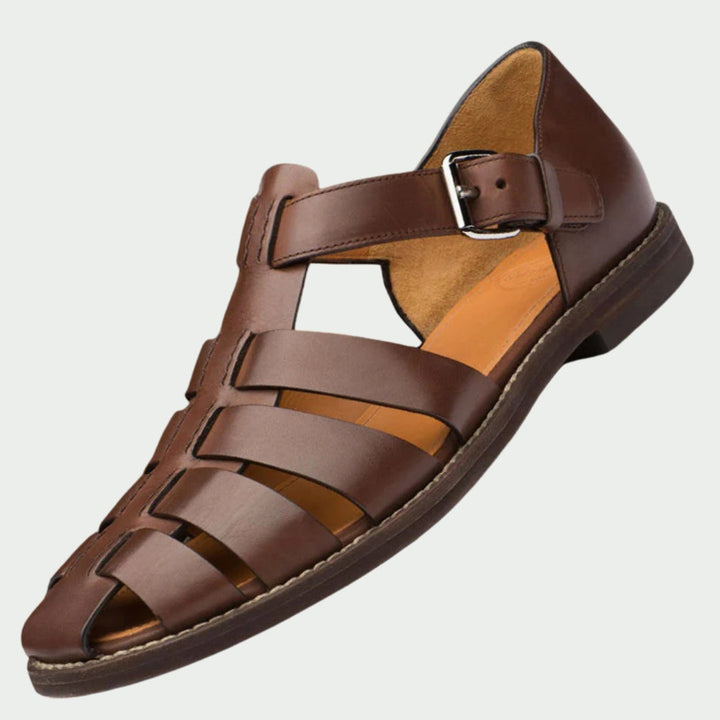 Clara – Woven Leather Fisherman Sandals