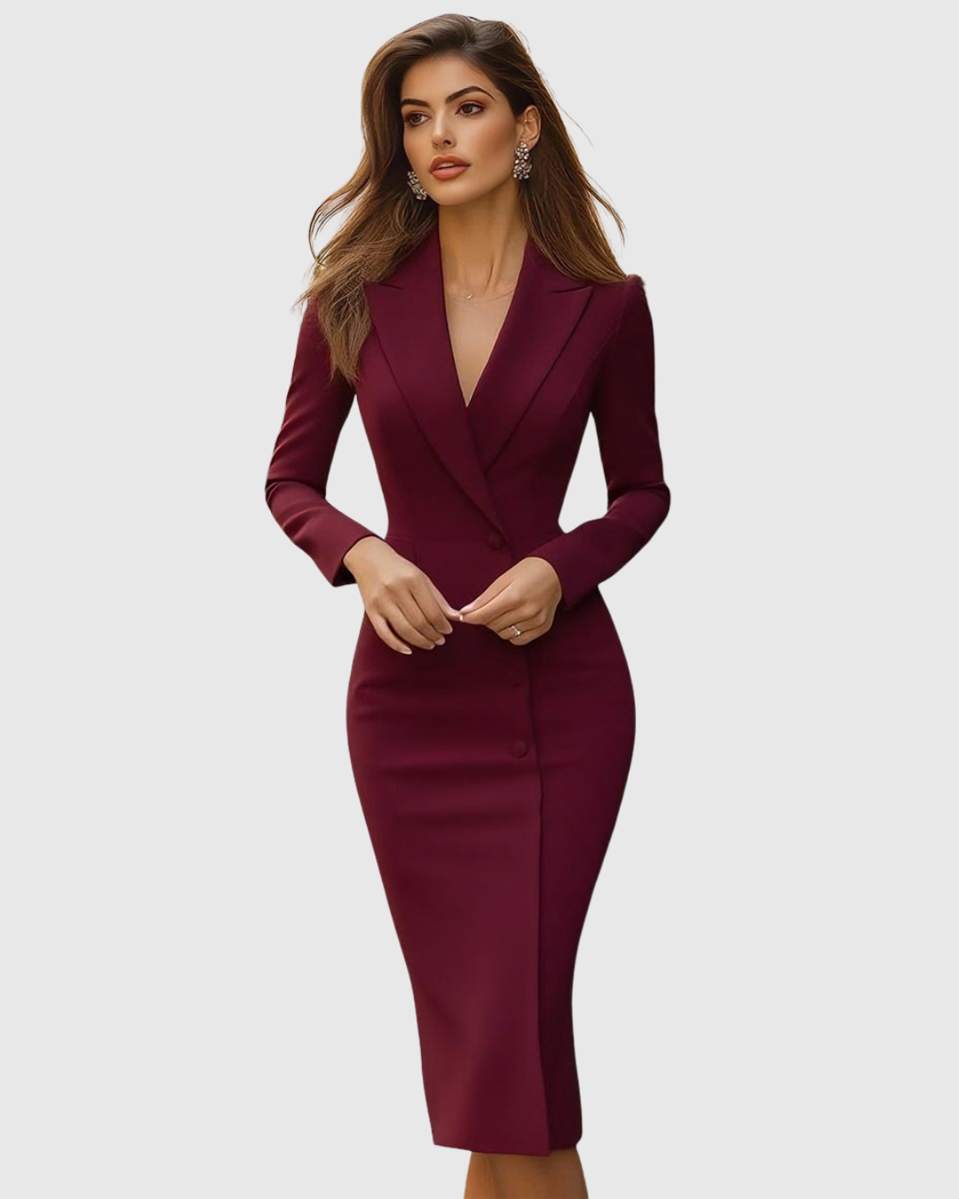 Victoria – Tailored Blazer Midi Dress