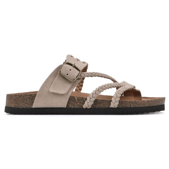 Sienna – Braided Strap Cork Footbed Sandals