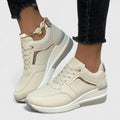 Maya – Wedge Sole Lace-Up Fashion Sneakers