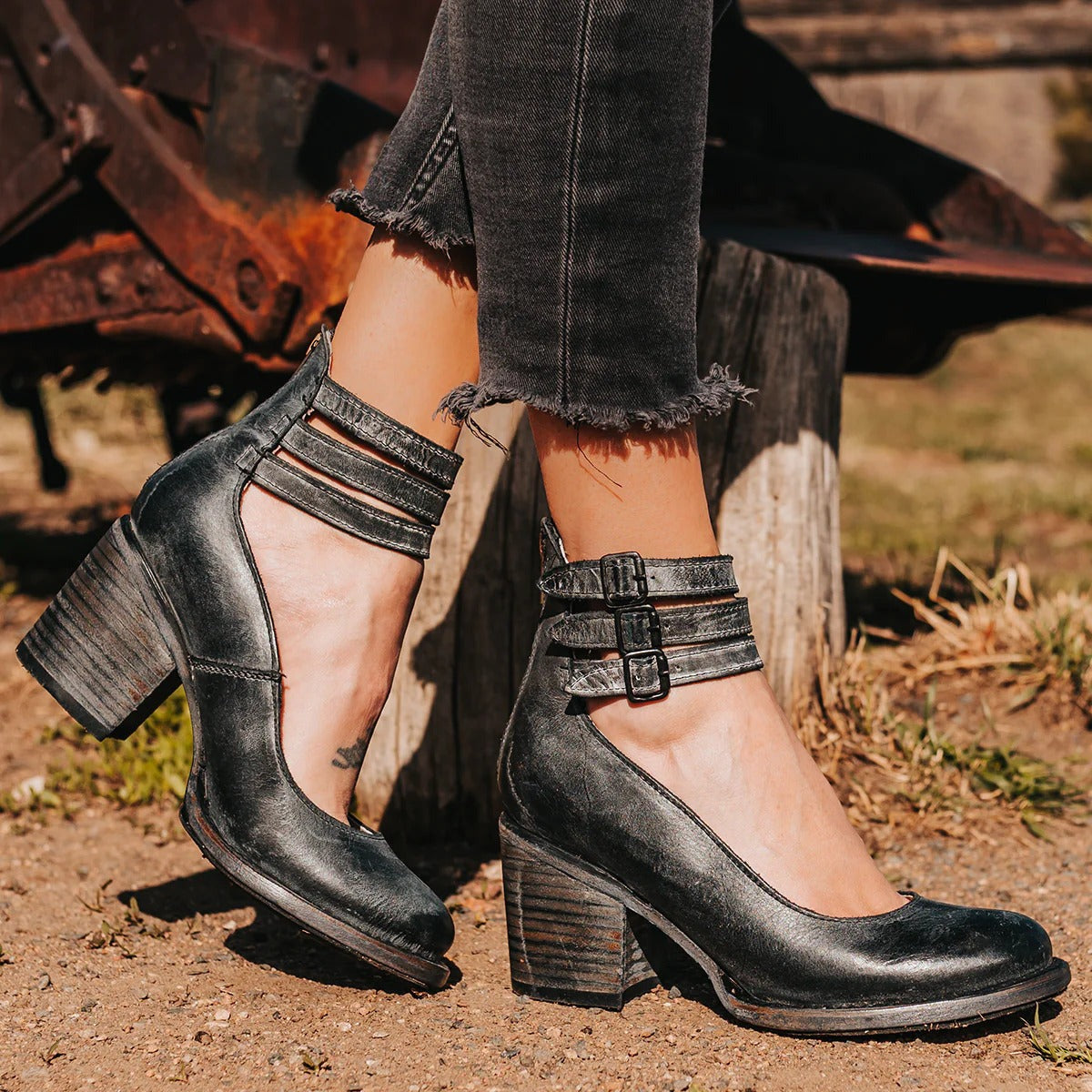 Dorothy | Buckle Strap Block Heels