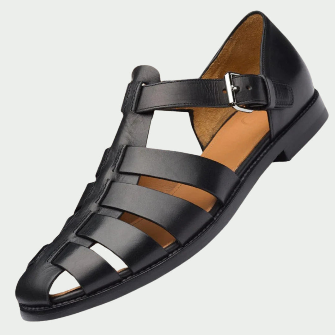 Clara – Woven Leather Fisherman Sandals