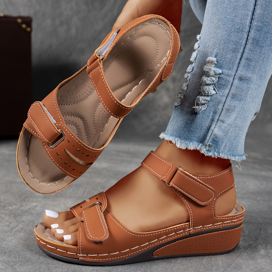 Elise – Orthopedic Wedge Sandals with Adjustable Straps