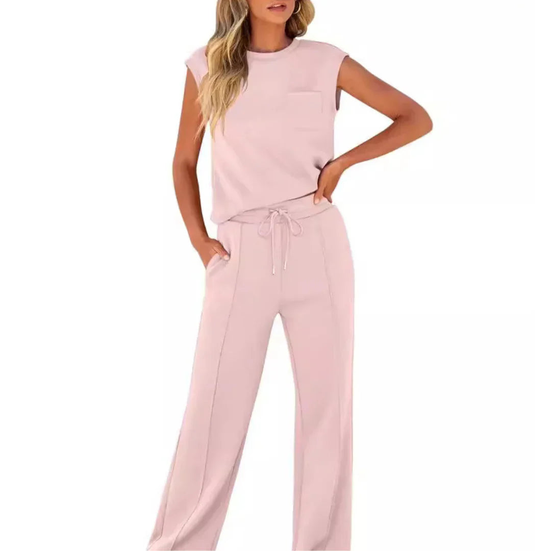 Mara – Sleeveless Top and Wide Leg Pants Set