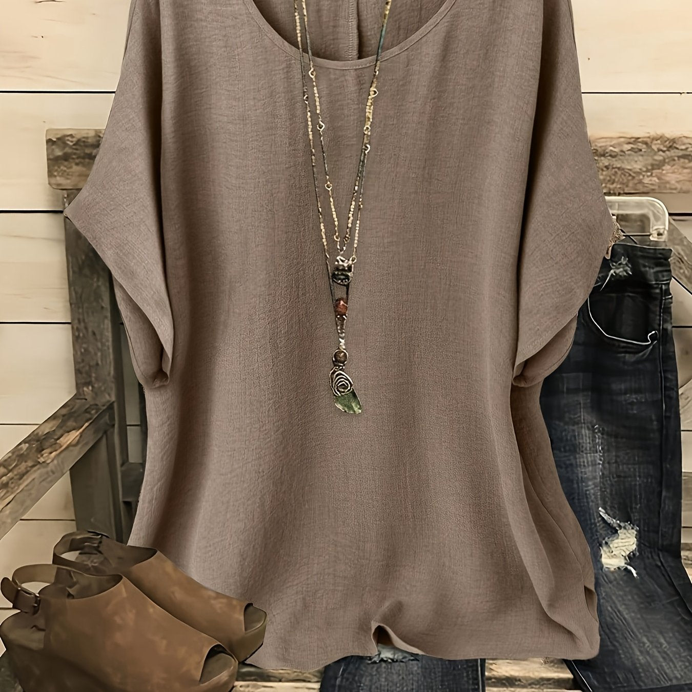 Sienna – Relaxed Batwing Sleeve Casual Top
