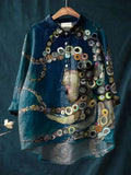 Noémie | Women’s Artistic Wave Pattern Casual Shirt