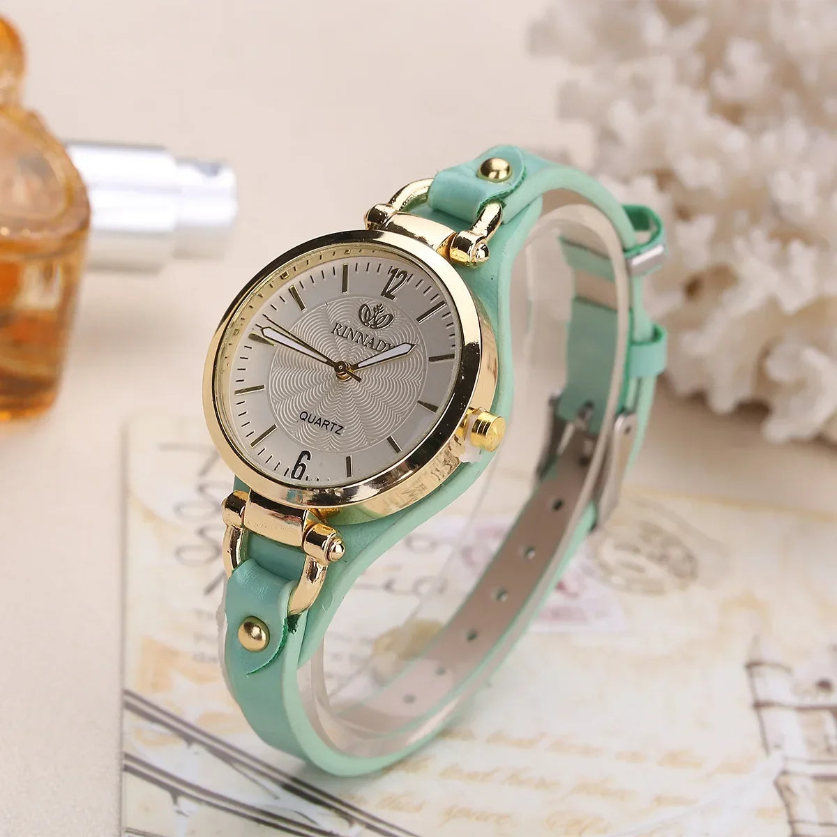 BOWERY LEATHER TIMEPIECE