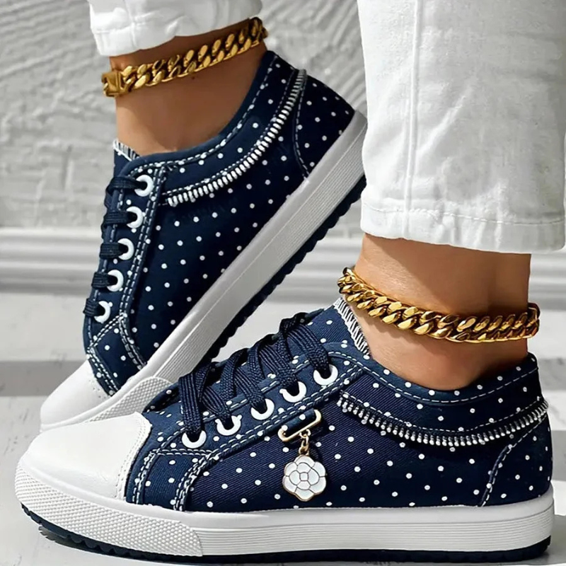 Caro – Floral Lace Embroidered Sneakers
