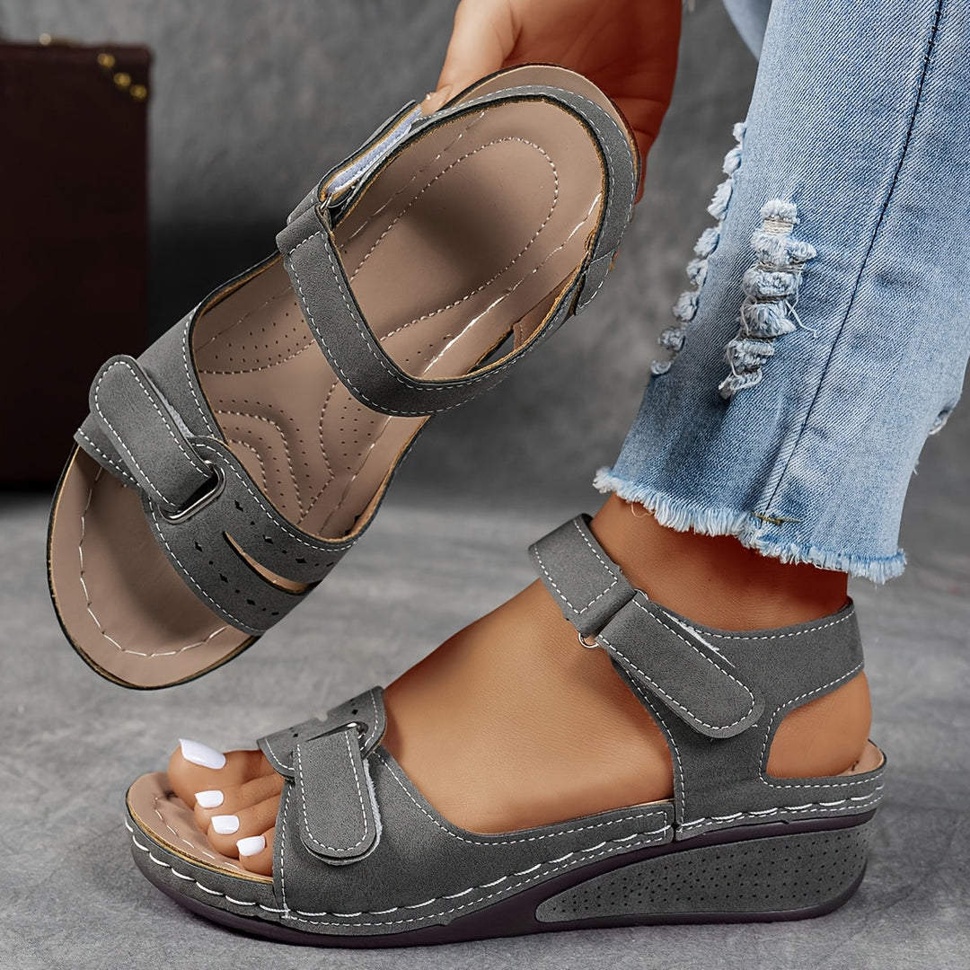 Elise – Orthopedic Wedge Sandals with Adjustable Straps