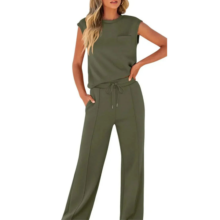 Mara – Sleeveless Top and Wide Leg Pants Set