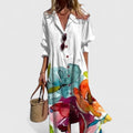 Paula – Floral Maxi Shirt Dress