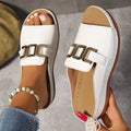 Sheryl – Buckle Detail Slide Sandals