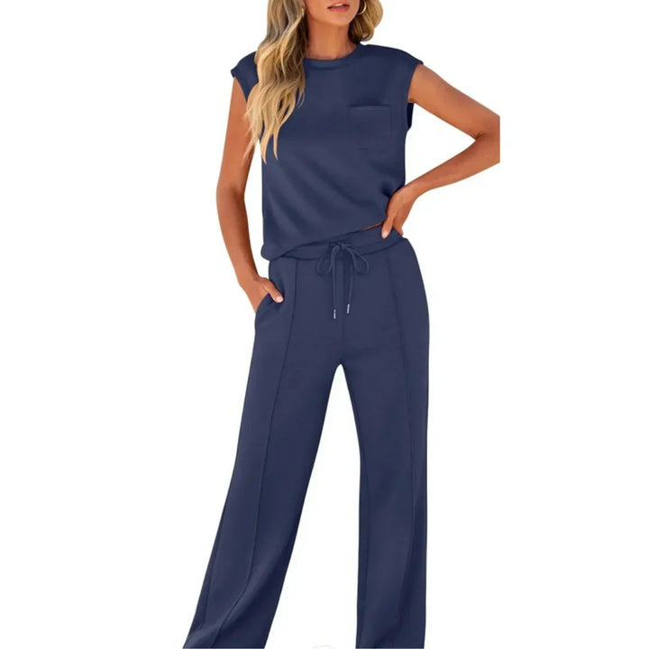 Kaiya – Sleeveless Top and Wide Leg Pants Set