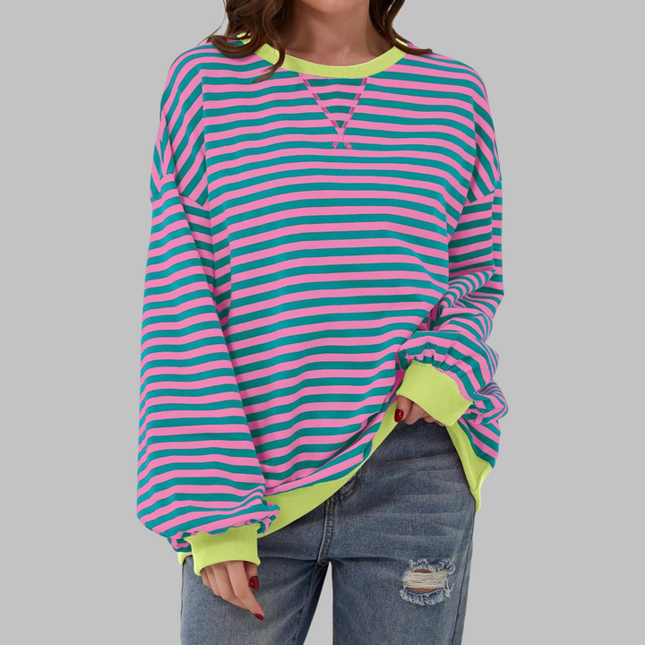 Lena – Striped Long Sleeve Casual Sweatshirt